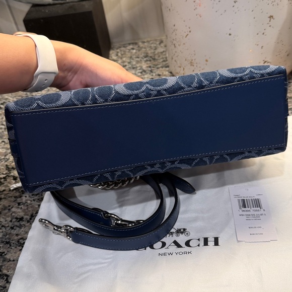 Coach Juliet Shoulder Bag 25 In Signature Denim - Picture 7 of 9